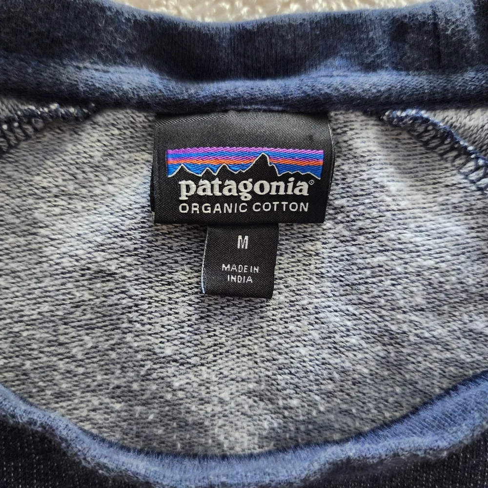 Patagonia Nightfall Fitz Roy Lightweight Crew Sweatshirt, Men's Medium - Navy - Picture 7 of 12